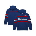ミッチェル&ネス メンズ パーカー・スウェットシャツ アウター Men's Navy Montreal Canadiens Head Coach Pullover Hoodie Navy