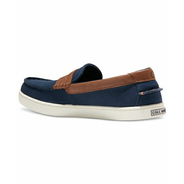 コールハーン メンズ スリッポン・ローファー シューズ Men's Nantucket Slip-On Penny Loafers Navy Blazer Canvas/ch British Tan/ivory