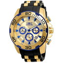 インビクタ メンズ 腕時計 アクセサリー Men's 22308 Pro Diver Scuba Quartz Chronograph Gold Dial Watch Gold(2)