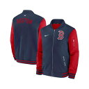 ナイキ メンズ ジャケット&ブルゾン アウター Men's Navy/Red Boston Red Sox Authentic Collection Dugout Full-Zip Bomber Jacket Navy, Red