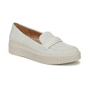 ライフストライド レディース スリッポン・ローファー シューズ Women's Geneva-Chop Closed Round Toe Platform Penny Loafers Cloud White Faux Leather(4)