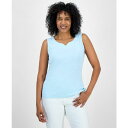 スタイルアンドコー レディース カットソー トップス Women's Sweetheart-Neck Sleeveless Top, Created for M...