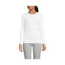 ランズエンド レディース カットソー トップス Women's Power Performance Long Sleeve Fitted Tee White