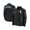 ナイキ メンズ ジャケット&ブルゾン アウター Men's Black Chicago White Sox Authentic Collection Dugout Full-Zip Bomber Jacket Black