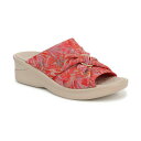 ビジーズ レディース サンダル シューズ Women's Serenade Washable Slide Wedge Sandals Coral Multi Island Palm Fabric