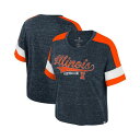 コロシアム レディース カットソー トップス Women's Navy Illinois Fighting Illini Color Block Scoop N...