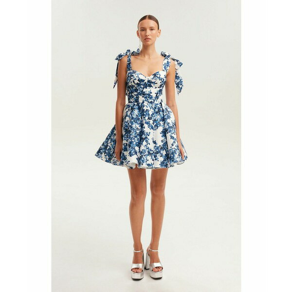 ミルカ レディース ワンピース トップス Women's Marvelous Mini Dress On Straps Blue-double