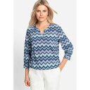 オルセン レディース カットソー トップス Women's Chevron Print Tunic T-Shirt Ink blue