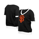 ニューエラ レディース カットソー トップス Women's Black San Francisco Giants Game Day Rhinestone V-...