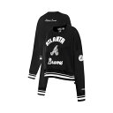 プロスタンダード レディース カットソー トップス Women's Black Atlanta Braves Cultivated-Pearl Cropped ...
