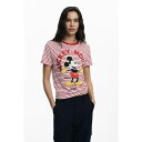 デジグアル レディース カットソー トップス Women's Mickey Mouse T-shirt Red