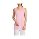 ランズエンド レディース カットソー トップス Petite Supima Cotton Tunic Tank Top Light rose pink