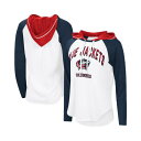 カールバンクス レディース カットソー トップス Women's White/Navy Columbus Blue Jackets VIP Raglan Lon...