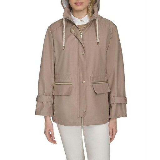 コールハーン レディース ジャケット&ブルゾン アウター Women's 29 Loose Fit Pinstripe Rain Jacket Light taupe コールハーン レディース ジャケット&ブルゾン アウター Women's 29 Loose Fit Pinstripe Rain Jacket Light taupe