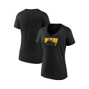 ファナティクス レディース カットソー トップス Women's Black Pittsburgh Pirates Yinz Ready V-Neck T-Sh...