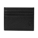 ラルフローレン メンズ 財布 アクセサリー Men's Saffiano Leather Card Case Black