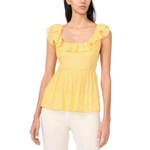 パーカー レディース カットソー トップス Women's The Jolene Ruffle-Square-Neck Top Dandelion パーカー レディース カットソー トップス Women's The Jolene Ruffle-Square-Neck Top Dandelion