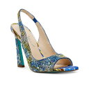 ベッツィジョンソン レディース サンダル シューズ Women's Mina Rhinestone Peep Toe Evening Sandals Blue Tulip