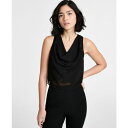 バースリー レディース カットソー トップス Women's Sheer Sleeveless Cowlneck Top, Exclusively at Mac...
