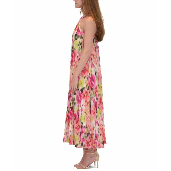ジュリア ジョーダン レディース ワンピース トップス Women's Printed Twisted Halter-Neck Maxi Dress Pink Multi