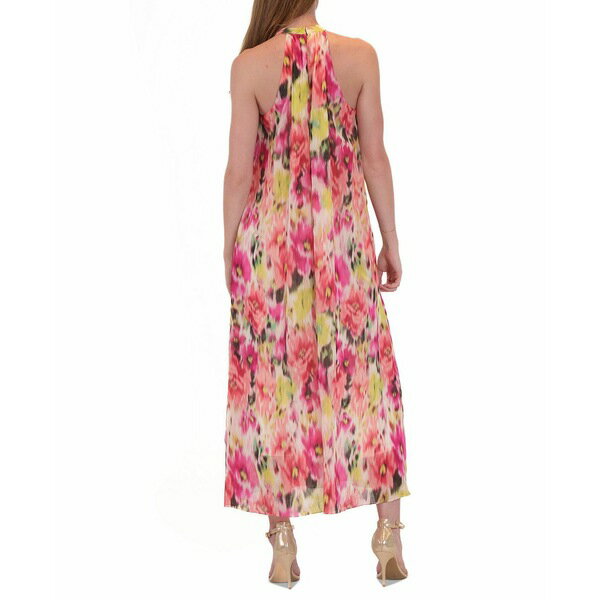 ジュリア ジョーダン レディース ワンピース トップス Women's Printed Twisted Halter-Neck Maxi Dress Pink Multi