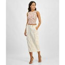 ゲス レディース スカート ボトムス Women's Casey Zippered Cargo Midi Skirt Butter Icecream Multi