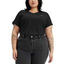 リーバイス レディース カットソー トップス Plus Size Cotton Perfect V-Neck Tee, Exclusively at Macy'...
