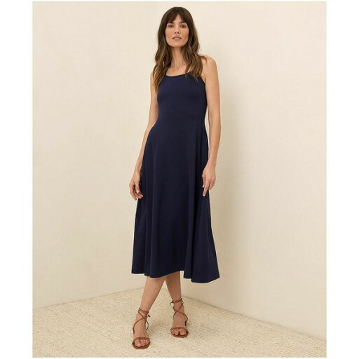 パクト レディース ワンピース トップス Women's Organic Cotton Fit & Flare Midi Dress - Shorty Eclipse パクト レディース ワンピース トップス Women's Organic Cotton Fit & Flare Midi Dress - Shorty Eclipse