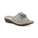 クリフバイホワイトマウンテン レディース サンダル シューズ Women's Chill Wedge Slip-On Sandals Silver Fabric