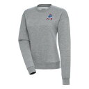 アンティグア レディース パーカー・スウェットシャツ アウター New England Patriots Antigua Women's Throwback Logo Victory Pullover Sweatshirt Heather Gray