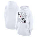 yz J[oNX fB[X p[J[EXEFbgVc AE^[ Miami Heat GIII 4Her by Carl Banks Women's Basketball Love Fleece Pullover Hoodie White