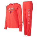 【送料無料】 コンセプトスポーツ レディース パーカー スウェットシャツ アウター Chicago Bulls Concepts Sport Women 039 s Meter Pullover Hoodie Pants Set Red