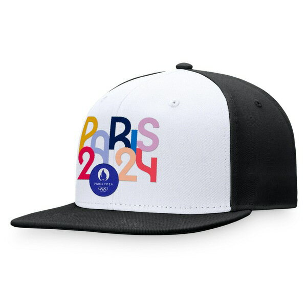 【送料無料】 ファナティクス メンズ 帽子 アクセサリー Paris 2024 Summer Olympics Fanatics Branded Snapback Hat White/Black