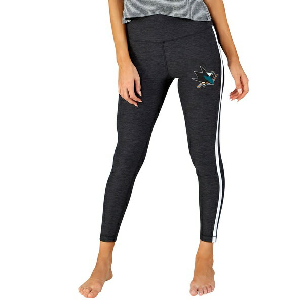 コンセプトスポーツ レディース カジュアルパンツ ボトムス San Jose Sharks Concepts Sport Women's Centerline Knit Leggings Charcoal/White