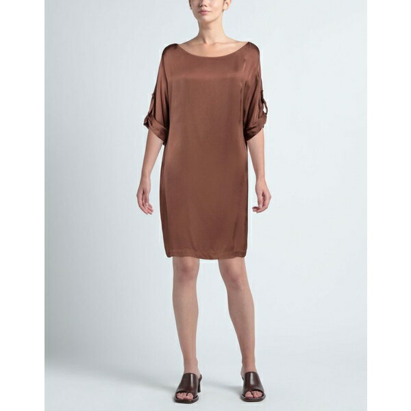 【送料無料】 ロッソピューロ レディース ワンピース トップス Midi dresses Brown 2