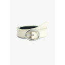 カルバンクライン ベルト（レディース） カルバンクライン レディース ベルト アクセサリー ROUND CLASSIC LTHR SOL 25MM - Belt - ivory