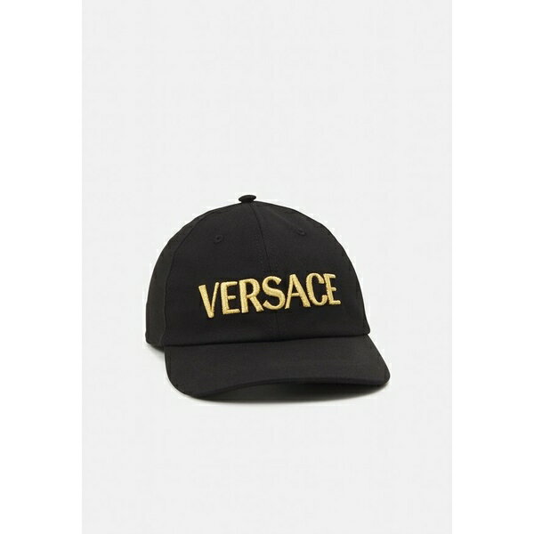 ヴェルサーチ メンズ 帽子 アクセサリー BASEBALL DRILL EMBROIDERY MEDUSA LOOP UNISEX - Cap - black/gold-coloured