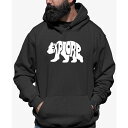 エルエーポップアート メンズ パーカー・スウェットシャツ アウター Explore - Men's Word Art Hooded Sweatshirt Gre...