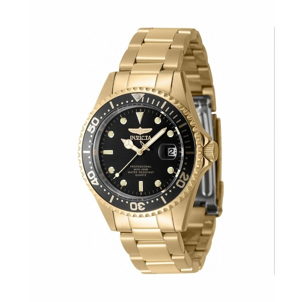 インビクタ メンズ 腕時計 アクセサリー Men's 8936OB Pro Diver Quartz 3 Hand Black Dial Watch Black