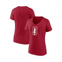 ファナティクス レディース Tシャツ トップス Women's Cardinal Stanford Cardinal Evergreen Logo V-Neck...
