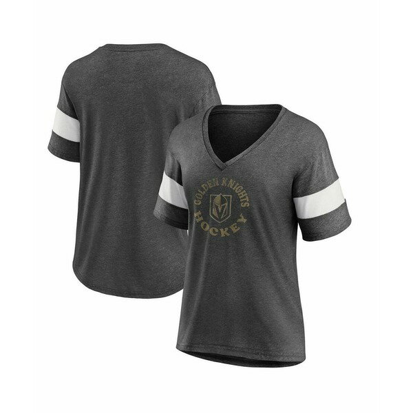 ファナティクス レディース Tシャツ トップス Women's Heather Charcoal Vegas Golden Knights Special..