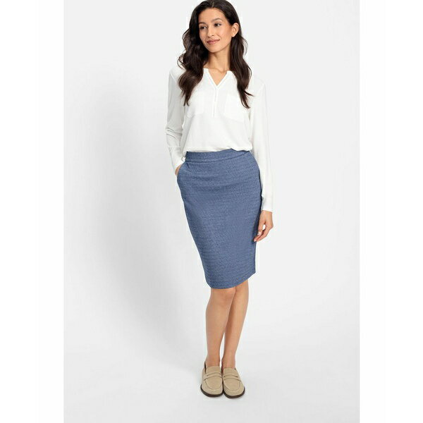 オルセン レディース スカート ボトムス Women's Micro Puppytooth Pull-On Skirt Ink blue