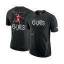 ナイキ メンズ シャツ トップス Men's Black Chicago Bulls Courtside Air Traffic Control Max90 T-shirt Black