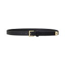 ラルフローレン レディース ベルト アクセサリー Women's Pebbled Leather Skinny Belt Black