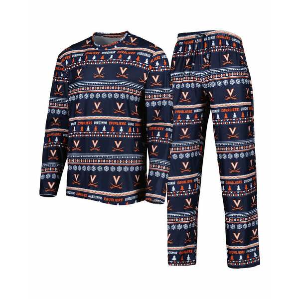 󥻥ץȥݡ  T ȥåץ Men's Navy Virginia Cavaliers Swivel Long Slee...