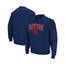 コロシアム メンズ パーカー・スウェットシャツ アウター Men's Navy Dayton Flyers Arch and Logo Tackle Twill Pullover Sweatshirt Navy(4)