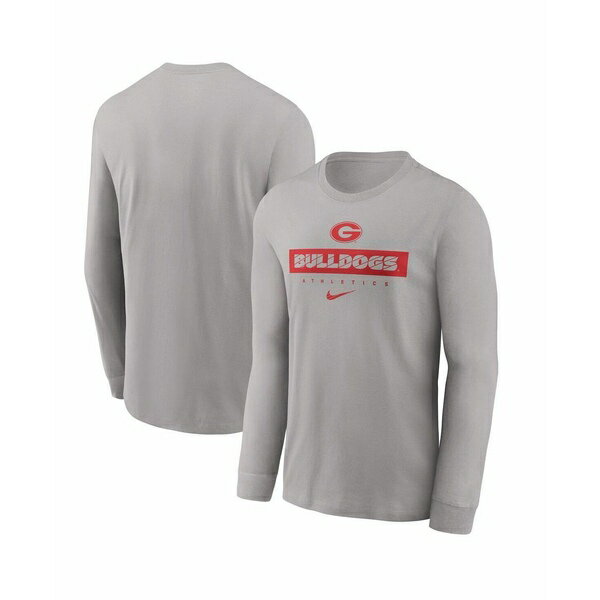 ナイキ メンズ シャツ トップス Men's Gray Georgia Bulldogs 2024 Sideline Legend Performance Long Sleeve T-Shirt Gray