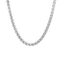 スティールタイム メンズ ネックレス・チョーカー アクセサリー Men's Stainless Steel Wheat Chain Necklace Silver-tone(4)