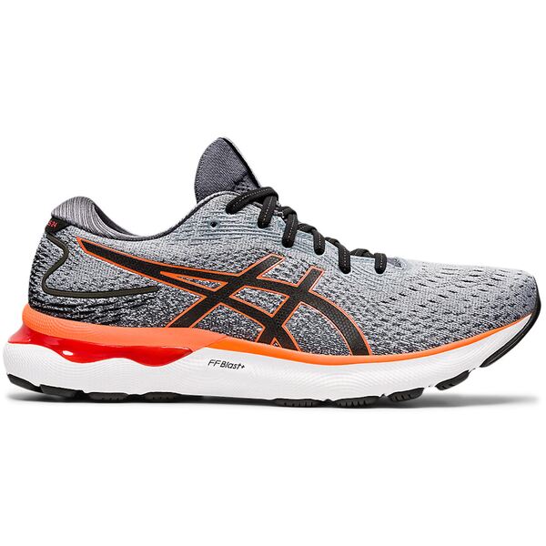 ASICS アシックス メンズ スニーカー 【ASICS Gel-Nimbus 24】 サイズ US_9(27.0cm) Sheet Rock Grey Shocking Orange