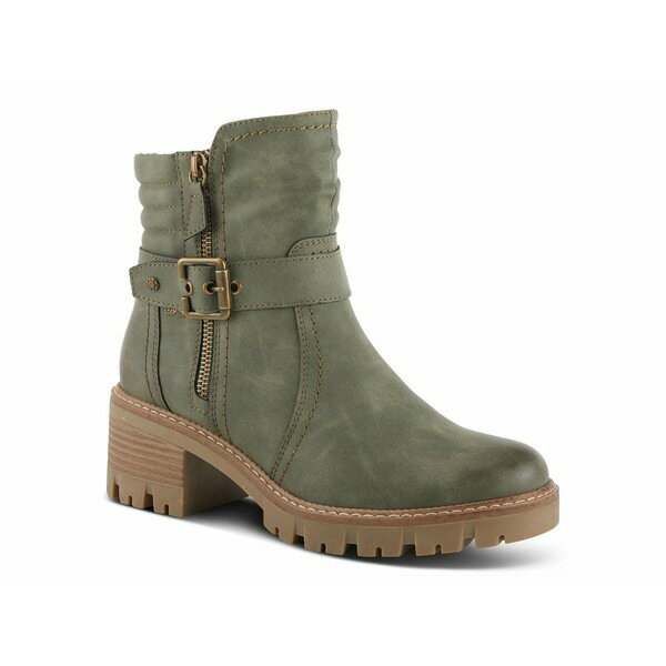 スプリングステップ レディース ブーツ シューズ Smokies Bootie Dark Green